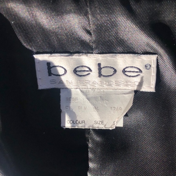 Bebe black leather crop top vest - Picture 4 of 9